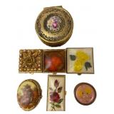 Collection of 7 Vintage Pill and Trinket Boxes
