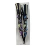 Fashion Jewelry Pair of Floral Hair Clips