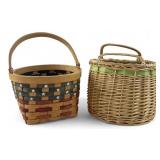 Patriotic and Woven Fabric-Lined Baskets