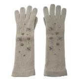 Beaded and Sequined Knit Evening Gloves