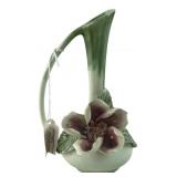 Vee Jackson California Pottery Green Bud Vase