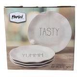 NIB Parini Cookware 4pc Ceramic 10' Plate Set