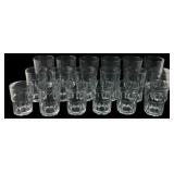 Arwa Set of 18 Octagonal Pressed Glass Tumblers