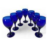 Libbey Cobalt Blue Wine Glasses (Set of Six)