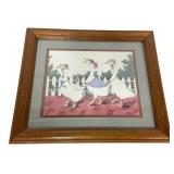Framed Art Print of Three Geese, 11x14'