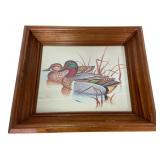 Gregory F. Messier Framed Duck Artwork 11x13'