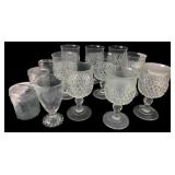 Assorted Pressed Glass Stemware and Jars