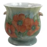 Hand-Painted Floral Ceramic Cachepot