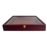 Wooden Display Case with Glass Lid