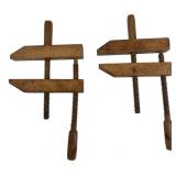 Pr. Wooden Parallel Clamps, 20' L