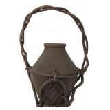 Rustic Stoneware Jug with Woven Branch Handle
