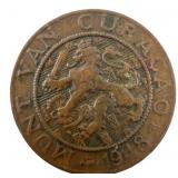Curacao 1948 Bronze 2 1/2 Cent Coin