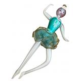 Glass Ballerina Christmas Ornament