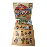 Fisher-Price and Small World Toys Wooden Puzzle Co