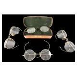 Vintage Eyewear Collection with Yager Glasses Case