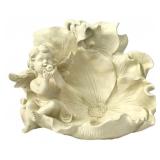 Decorative Cherub on Flower Wall Plaque