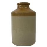 Stoneware Two-Tone Storage Jar, 11' H