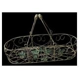 Decorative Wire Basket with Ivy Motif