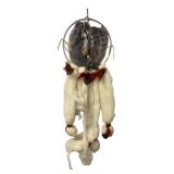 Native American Style Fur and Wool Wall Hanging/Dr