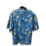 Seaspice Pineapple Print Button-Down Shirt - 2XL