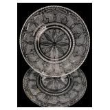Pair of Pressed Glass Sandwich Pattern Plates