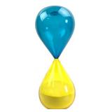 Two-Tone Art Glass Hourglass, 11' H