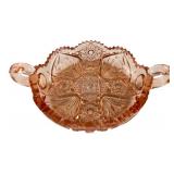 VTG Imperial Nucut Pink Pressed Glass Bowl