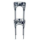 Metal Two-Tier Ivy Motif Plant Stand