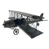 Large Metal Biplane Model