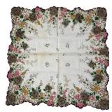 Vintage Floral and Monogrammed Handkerchief Set