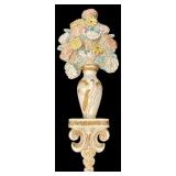 Decorative Floral Vase Wall Plaque, 16' H