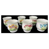 National Silver Company Floral Ceramic Pots, 3.5'