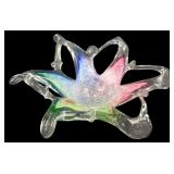 Crystal Clear Art Glass Starfish Bowl, Italy