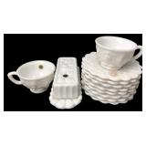 Westmoreland Milk Glass Grape Pattern Tableware Se