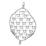 Black Wire Grid Wall Hanging Air Plant Holder