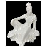 White Porcelain Seated Guanyin Figurine, 13' H