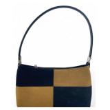 Suede Checkerboard Shoulder Bag