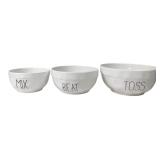 Parini Cookware 3-Piece Ceramic Mixing Bowl Set