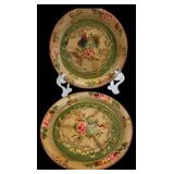 Occupied Japan Hand-Painted Floral Coasters, Pr.
