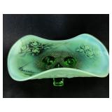 Jefferson Glass Opalescent Footed Bowl, 7'