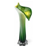 VTG Hand-Blown Jack-in-the-Pulpit Art Glass Vase