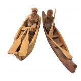 Guy Poirier & J. Doyle Hand-Carved Wooden Boats