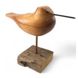Greg Hyde Hand-Carved Wood Bird Sculpture, 1998