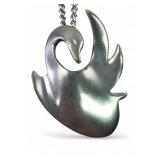 Reed & Barton Pewter Swan Pendant Necklace