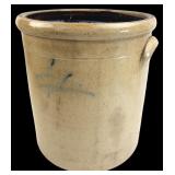 Salt-Glazed Stoneware Crock with Cobalt Decoration