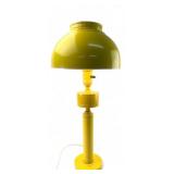 MCM Yellow Enameled Metal Mushroom Table Lamp
