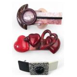 Set of Three French Hair Clips