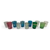 VTG Hand-Painted Bohemian Style Glass Tumblers