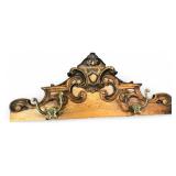 Victorian Style Carved Wood Coat Rack