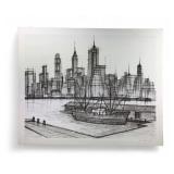 Eric Nivelle Signed Skyline Lithograph 219/300